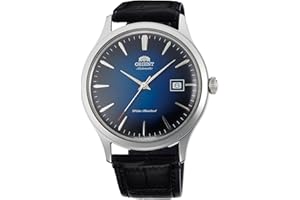 Orient FAC08004D0 analogowy zegarek automatyczny dla dorosłych, ze skórzanym paskiem, srebro, bransoletka