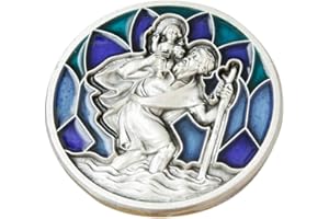 MAMEMI _Auto plaques Christopher Talisman Enamel Blue 3 cm