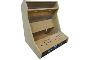 TALENTEC Compatible con Kit DIY para Mueble Arcade de 19” en Madera DM Incluye metacrilato. Orificios de 28mm.