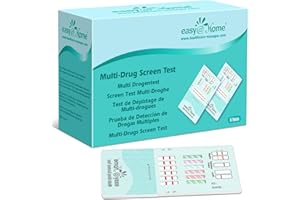 Easy@Home 5 Tests de Droga de Orina: Detección Rápida para 6 Drogas - Prueba de Marihuana (THC), Anfetamina (AMP), Benzodiazepinas (BZO), Cocaína (COC), Opiáceos 2000, Metanfetamina (MET/mAMP)