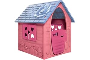Dohany Spielhaus pink Kinderspielhaus Gartenhaus Indoor Outdoor +2J