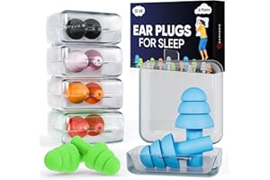 EARMEDIC Ear Plugs for Sleep - 6 Pairs Soft Silicone Reusable Noise Cancelling Earplugs for Side Sleepers & Snoring