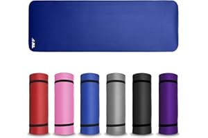 JLL FITNESS JLL® Yoga Mat Extra Thick 15mm Non-Slip Pilates Workout Exercise Mat available in Black/Blue/Purple/Pink/Green/Red. Also Ideal as Camping Mat.