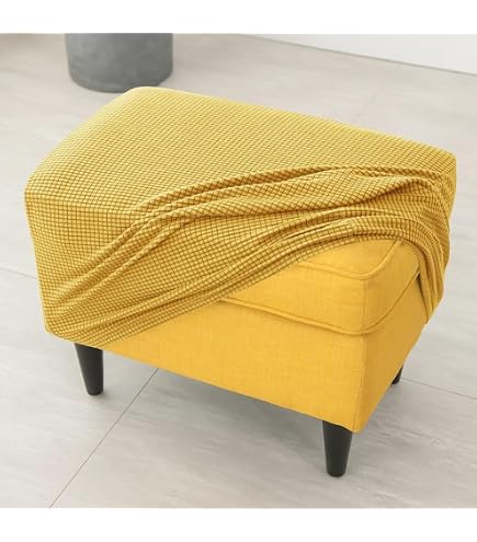 Housse En Velours Extensible Pour Repose-pieds Et Tabourets - Formats Carré Ou Rectangulaire - Protection Et Décoration D'intérieur