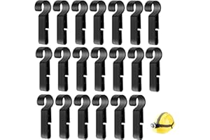 CHENNAN 20 Pièces Casques de Sécurité Clips Torches Frontales Clips crochet de lampe frontale montage facile de la lampe frontale sur un casque à bords étroits chapeau rigide bouchon de sécurité