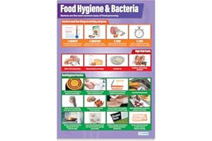 Daydream Education Poster für Lebensmittelhygiene und Bakterien, Glanzpapier, 850 mm x 594 mm (A1)