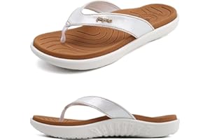 jiajiale Womens Fashion Orthotic Flip Flops Ladies Lightweight Comfortable Thick Cushion Support Yoga Mat Thong Sandals With Plantar Fasciitis Slip On Outdoor for Summer