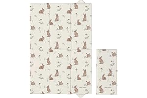 Travel Changing Mat by Mama Shack - Foldable Baby Changing Mat - Lightweight & Waterproof - Ideal for On-The-Go Nappy Changes (Bunnies)