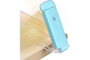 DEWENWILS Luce per Lettura Libri a Letto, Luce da Lettura a LED portatile con clip, 2 Luminosità regolabili, 2 Colori Ambra, Lampada Lettura ricaricabile USB, perfetta per Amanti dei Libri