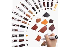 SZ-KARIDGE Juego de reparación de muebles de laminado, 16 colores de madera, juego de reparación de muebles de madera, fácil restauración de su mesa de madera, armario, puerta de chapa y mesita de noche