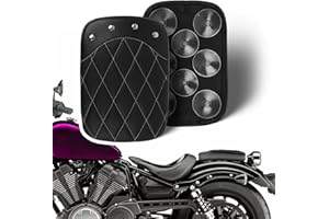 DREAMIZER Custom Sedile a Ventosa per moto, Sellino Moto Sedile Passeggero Custom 8 Ventosa Solo Posteriore Sedile Passeggero Sellino Compatibile con Harley Sportster XL883 1200 Dyna Softail Chopper