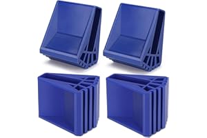 95STREET Pieds coussin de pied en caoutchouc antidérapant, 4 pièces pour escalier, extension mat (Bleu)