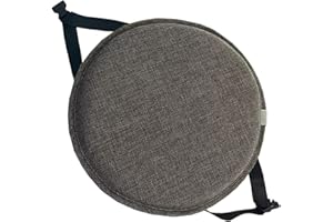 BLLMTEAR 1/2/4 Confezioni Diametro 30cm/33cm/35cm/40cm/45cm Cuscini per Sedia, Cuscino per Sedia da Pranzo Rotondo, Cuscini per Sedie Antiscivolo con Ganci Elastici ( Color : 4 , Size : 1pc:30cm/11.8in )