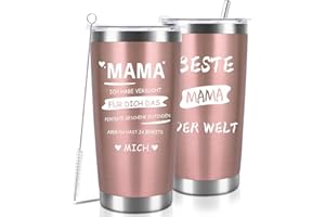 OEAGO Muttertagsgeschenk Personalisiert,Muttertagsgeschenke für Mama,600ml Thermobecher Kaffeebecher Tasse,Geschenk für Mama,Geschenk für Geburtstag Weihnachten Muttertag…