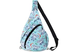 HUA ANGEL Bolsa de Pecho Mujer Hombre Con Correa Ancha Casual Mochila Bandolera Pequeña Bolso Cruzado Deporte Universidad Viaje Trabajar Pickleball