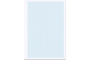 RHINO A4 Loose Leaf Graph Paper, 500 Sheets / 1000 Page, 10mm Graph Ruling, Non Hole Punched, School & Office Stationery Supplies