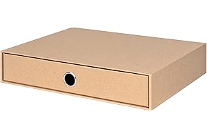 Rössler Papier 1524452620 - S.O.H.O. Caja de cajones para DIN A4, con agujero de agarre, Kraft, 343 x 250 x 65 mm, 1 unidad
