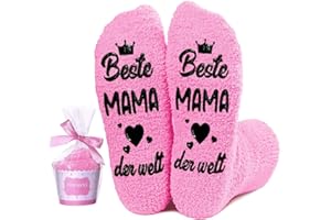 QZOSZ Geschenk Geburtstag Frau Socken, Beste Mama Oma Geschenk Kuschelsocken Socken mit Spruch Kleine Geschenke für Frauen, Muttertagsgeschenk Geburtstagsgeschenk für Mama Oma