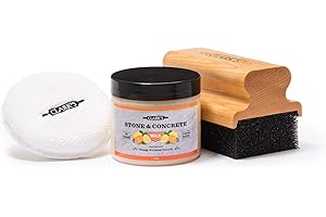 CLARK'S Soapstone Slate and Concrete Finishing Kit - Soapstone Wax - Large Applicator - Buffing Pad - Soap Stone, Slate, and Concrete Countertop Wax