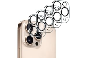 ivoler [4 pièces] Caméra Arrière Protecteur pour iPhone 14 Pro/15 Pro /16 Pro/iPhone 14 Pro Max /15 Pro Max /16 Pro Max Caméra, Protection Camera [Anti Rayures] Ultra Résistant Film Verre Trempé
