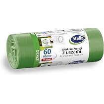 Sacs Poubelle Marron 60L Pour Déchets Bio - Lot De 14 - En Granulés LDPE Recyclés, Solides Et écologiques
