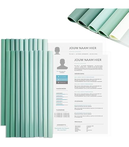 Exacompta Lot De 10 Chemises De Présentation PVC Cristal - Capacité 30 à 180 Feuillets A4 Avec Baguettes Serodo
