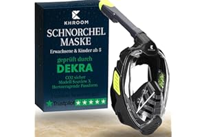 ‎KHROOM Khroom Schnorchelmaske für Erwachsene & Kinder von DEKRA geprüfte CO2 Sicherheit | Vollmaske Seaview X - Tauchmaske | Schnorchelausrüstung / Schnorchelset Alternative