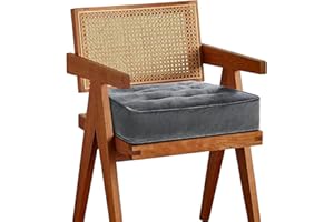 EDIMENS EDMIENS Soft Velvet Dining Chair Booster Cushion, Large and Firm 50x50x12cm Seat Pad, Chairs Pad Cushion with Supportive Cotton Filling for Home, Dining, Indoor Outdoor Padded, Garden Chair