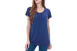 Smallshow Women’s Maternity Nursing Tops Short Sleeve Modal Breastfeeding T Shirt