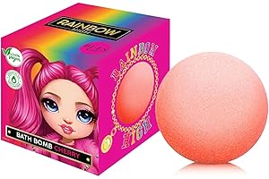 URODA Rainbow High Bath Bomb with Cherry Fragrance, Natural and Vegan Bath Bomb Suitable for All Ages, 165 g