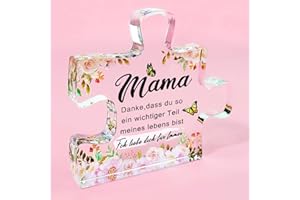 Hengxinchen Regali Mamma, Regalo Mamma Compleanno, Regalo Compleanno Mamma, Regalo Natale Donna, Regalo per Mamma, Puzzle a Blocchi in Acrilico Inciso, Regali di Natale per la Suocera, La Mamma