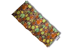 Franzis Nähstube 50x20cm Cuscino di semi d'uva marrone bosco in 100% cotone I Cuscino di semi d'uva 50x20 per microonde I Cuscino riscaldante, cuscino