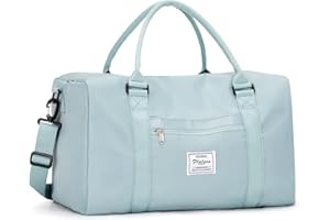 SZLX Sac de Voyage Femme Cabine Avion Ryanair Cabin Bag 40x20x25 Bagage Cabine 45x36x20 Easyjet Avion Weekender Bag Homme Travel Tote Overnight Bag Sac de Sport Yoga Gym Femme avec Poche Humide