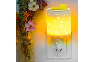 GERONLAND Plug in Wax Melt Burners Electric Wall Candle Oil Burners for Wax Melts Night Light Gifts for Women Girlfriend, Aroma Lamp for Sauna Home Office Bedroom Accessories and Living Room Decor-Macropore
