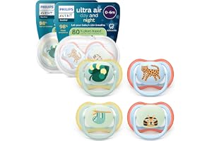 Avent ultra air Day & Night-nappar – ortodontisk design, för bebisar 0–6 månader, självlysande version, mjuk och symm