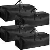 4 Pack 130L Large Sports Travel Duffle Bags Water Resistant Heavy Duty Foldable with Metal Zippers for Camping Moving Luggage