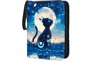 NICEKOOL Classeur Carte à Collectionner, Carte Album, Classeur pour Cartes 50 Pages Capacité de 400 Cartes, Porte Carte à Collectionner, Livre de Carte, Blanc bleu