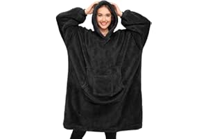 Tuopuda Damska bluza z kapturem, zimowa sukienka sweter, ciepła tkanina polarowa, bluza z kieszenią, szlafrok z długim rękawem, prezent na Boże Narodzenie