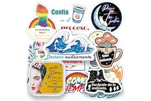 1STEP2DREAM 300 calcomanías inspiradoras españolas para adolescentes, adultos, niños, profesores, calcomanías motivacionales, calcomanías de tablero de visión positiva para diario, álbumes de recortes, botellas