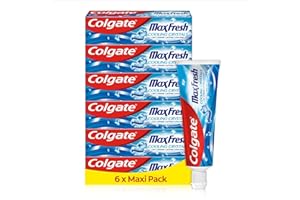 ‎COLGATE Colgate Max Fresh Cooling Crystals Toothpaste 6 x 75 ml - Effective Teeth Cleaning for Long-Lasting Freshness and a Clean Mouth Feel - Keeps Teeth White and Fights Caries