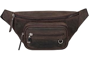 Marc Peter® Varadero Bauchtasche Herren Leder | Gürteltasche Bauchtasche mit Wechselgurt für Damen und Herren | Crossbody Leder Hüfttasche | Hip Bag Leather Gürteltasche | Crossbag Kohle Hunter