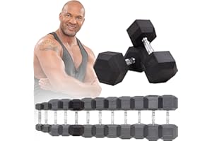 Miweba Sports Hexagon Dumbbells HGH100 | 2.5-30 kg - Professional Dumbbell - Dumbbell Set - Dumbbells - Cast Iron - Ergonomic Handle - Single Dumbbell - Dumbbell Set - Dumbbell