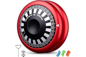 MAGICYOYO 2A Metal Yoyo D6 YOSPINNER, 6-in-1 Trick Yoyo with Versatile Play Modes, Professional Responsive Yo-Yo for Finger Spin, Durable Yo Yo for Boy Girl Man Woman, Stress Relief & Entertainment