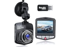 【2023 Nouvelle Version】 Caméra Embarquée Voiture 1080P 2.4 Pouces Caméra de Voiture Grand Angle de 170°,Dashcam Voiture avec Mode de Stationnement,Détection de Mouvement,Enregistrement en Boucle