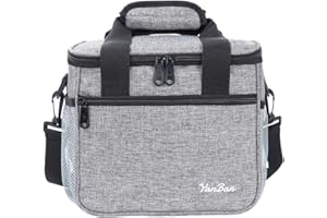 YanBan 10L Portable Lunch Bag, Cooler Bag, Insulated Picnic Bag, Thermo Bag with Detachable Shoulder-Carried for Food Carrying, Insulation and Preservation on Picnic/Camping/Beach/Outdoor