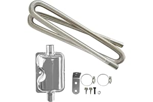 HEZHU 200cm Edelstahl Auspuff Abgasrohr mit Schalldämpfer Für Luft Diesel Standheizung