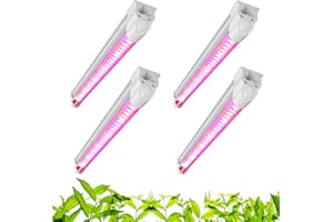 CXHOME Grow Light Red&Blue para plantas de interior, 3 modos de luz y 10 niveles de brillo 4PCS Lámpara de cultivo con temporizador de encendido/apagado automático 4/8 /12H para todas las plantas (4pcs)