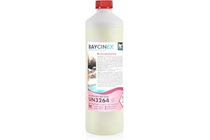 Höfer Chemie 1L BAYCINEX® Nettoyant Basique pour Piscine – Nettoyant Acide pour Éliminer Les Dépôts Minéraux, Tels Que Le Calcaire et la Rouille, Nettoyage en Profondeur des Surfaces de Piscine