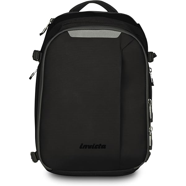 Invicta Zaino MATE M, Blu, Doppio Scomparto, Tasca porta laptop, Multifunzione, Per ragazzi e adulti, Ufficio, Tempo libero e viaggi