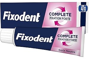 Fixodent Complete Goût Neutre Crème Adhésive Pour prothèses Totales & Partielles 47ml